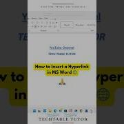 Insert Hyperlink In Word In Seconds Quick Easy Tutorial MSWord WordTips Techtips