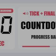 10 Second Countdown Timer Tick Final Beep White Background 4K