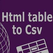 Html Table To Csv