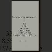 Perfect Numbers