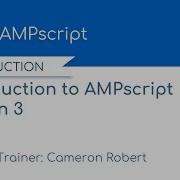AMPscript Lesson 3 Dynamic Email Content Using AMPscript In Salesforce Marketing Cloud