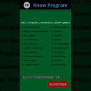 Best YouTube Channel To Learn Python Shorts Python3 Knowprogram