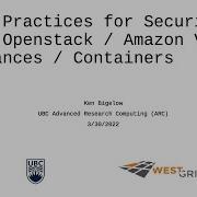 Best Practices For Securing Your Own OpenStack VM Amazon Instances Containers