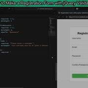 How To Make A Registration Form With JQuery Validation