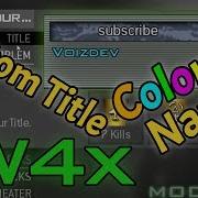 How To Set A Colored Name And Custom Title In IW4x