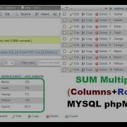 MySQL SUM Tutorial Add Multiple Columns And Rows In PhpMyAdmin