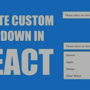 Awesome Custom Dropdown ReactJS Web Development