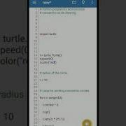 Beautiful Concentric Circles Shape By Using Python Programming Python Short Turtle Coding