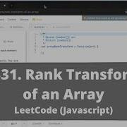 How To Solve 1331 Rank Transform Of An Array On LeetCode Javascript