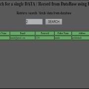 How To Retrieve A Single Data Record From Database Using Php Mysql