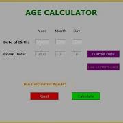 Simple Age Calculator Using Tkinter In Python