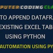 How To Append Existing Excel Sheet With New DataFrame Using Python Pandas Excel In Python Pandas