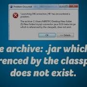 The Archive Which Is Referenced By The Classpath Does Not Exist