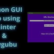 URL Shortner Desktop App Using Python Tkinter Pygubu Designer Shiburaj