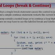 Labelled Loops Break Continue