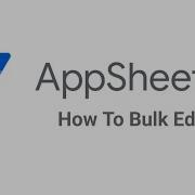 AppSheet Bulk Edit