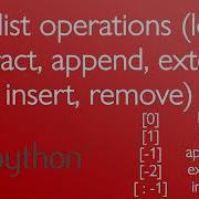 Basic List Operations In Python