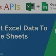 Google Sheets API In Python How To Export Excel Tables To Google Sheets