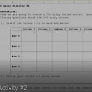 JAVA Lesson 97 APCSA 2D Array Activity 2