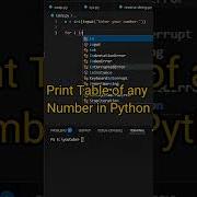 Multiplication Table In Python For Loop Example Shorts