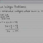 Consecutive Integer Problems