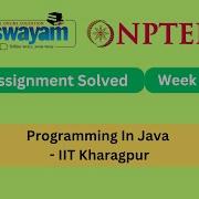 Programming In Java Week 12 NPTEL Answers My Swayam Nptel Nptel2025 Myswayam
