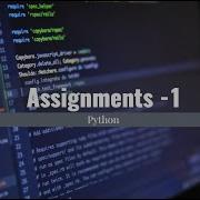 Python Tutorial For Beginners Assignment 1