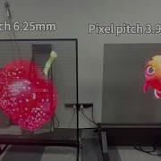 Holographic Invisible Transparent LED Display Pixel Pitch Comparison