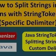 How To Split Strings Into Tokens With StringTokenizer Specific Delimiter
