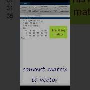 Convert Matrix Into Vector MATLAB Shorts
