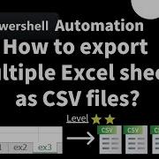 PowerShell One Line Tips How To Export Multiple Excel Sheets As CSV Files Level 2