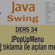 Java Swing 34 JPopUpMenu Sağ Tıklama Menusu