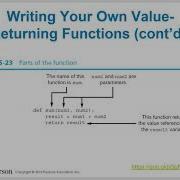 CIS 2 Python Chapter 5 Section 5 8 Writing Your Own Value Returning Functions