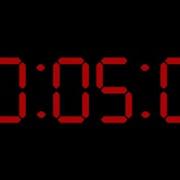 Five Minute Countdown Clock W Alarm Digital Timer Red W Black Background 5 00