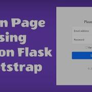 Learn Python Create Login Page Using Python Flask Bootstrap Render Template Static Files