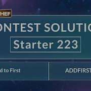 Add To First ADDFIRST Starter 223 CodeChef Official Solution