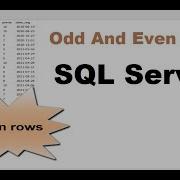 How To Find Odd And Even Records In Sql Server
