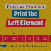 Print The Left Element School Practice Problem GeeksforGeeks School