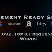 692 Top K Frequent Words Leetcode 692 Java DLC