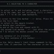 Helix Editor Tutor 6 1 SELECTING TO A CHARACTER