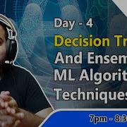 Live Day 4 Discussing Decision Tree And Ensemble Machine Learning Algorithms