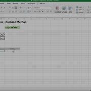 Newton Raphson Method Numerical Methods Excel