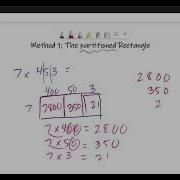 Multidigit Multiplication Partitioned Rectangle
