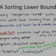 8 6 Omegan Log N Lower Bound For Comparison Based Sorting Advanced Optional 13 Min