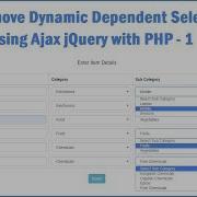 JQuery Add Or Remove Dynamic Dependent Select Box Using PHP Ajax 1
