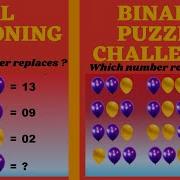 BINARY PUZZLES Visual Reasoning Which Number Replaces The Question Mark Binary Logic Series