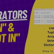 Python In And Not In Operator Tutorial
