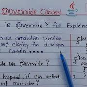 Override Annotation In Java Learn Coding