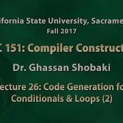 Compilers Lecture 26 Code Generation For Conditionals And Loops 2