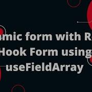 Учебное пособие по React на хинди 47 Динамическая форма с использованием React Hook Form и UseFi